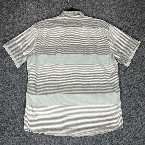 Howler Brothers San Gabriel Shirt‎ Mens XL Grey Striped Short Sleeve Button Up - Picture 4 of 7